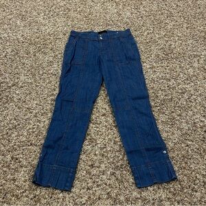 White House Black Market Mid Rise Straight Crop Size 4